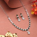 Elara Rhodium Necklace Set