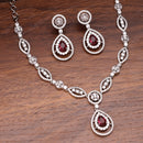 Pear Shape Red Necklace Set
