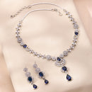 Blue Stone Bridal Necklace Set