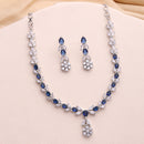 Elara Rhodium Necklace Set