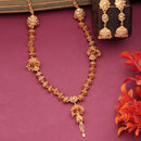 Designer Gold Plated Jhumka Necklace Set
