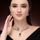 Emerald Green Stone Necklace Set