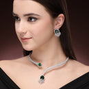 Emerald Green Stone Necklace Set