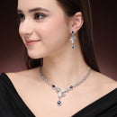 Floral Amethyst Necklace Set