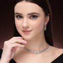 American Diamond White Necklace Set
