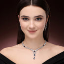Blue Stone Bridal Necklace Set