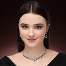 Elara Rhodium Necklace Set