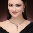 Sapphire Blue Stone Necklace Set