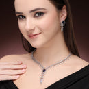 Sapphire Blue Stone Necklace Set