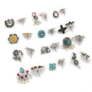 Oxidized Designer Stud Earrings Set of 12 Traditional & Modern Earring Set