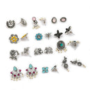 Oxidized Designer Stud Earrings Set of 12 Traditional & Modern Earring Set