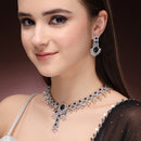 Princess Style Blue Stone Necklace Set