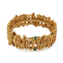 Gold-Toned Lord Ram, Sita & Lakshman Temple Kada Bangles for Women & Girls
