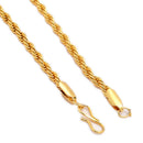 Alloy Gold-Plated Rope Twist Chain for Men