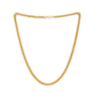 Alloy Gold-Plated Byzantine Rope Chain for Men