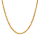 Alloy Gold-Plated Byzantine Rope Chain for Men