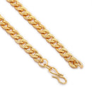 Alloy Gold-Plated Textu Magenta Red Cuban Chain for Men
