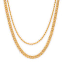 Set of 2 Alloy Gold Plated Chain For Men