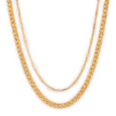 Classic Cuban Link & Rope Chain Necklace Combo for Men