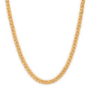 Alloy Gold-Plated Textu Magenta Red Cuban Chain for Men