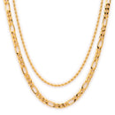 Fashionable Gold-Plated Chain Necklace Set for Men