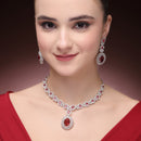 Royal Ruby Bridal Necklace Set