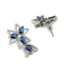 Silver Toned Brass Floral Halo Necklace Set for Women