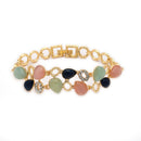 Pastel Gemstone Link Bracelet for Women