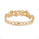 Pastel Gemstone Link Bracelet for Women
