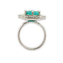 Rhoidum Plated Silver-toned Crystal Geometric Statement Ring for Women