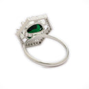 Rhoidum Plated Silver-toned Crystal Geometric Statement Ring for Women