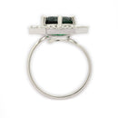 Rhoidum Plated Silver-toned Crystal Geometric Statement Ring for Women