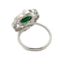 Rhoidum Plated Silver-toned Crystal Floral Statement Ring for Women