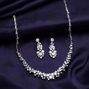 American Diamond White Necklace Set