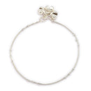 Silver-Plated Sleek Silver-Toned Chain Anklet for Women