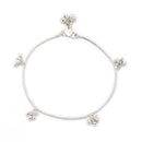 Silver-Plated Minimal Ghungroo Silver-Toned Anklet for Women & Girls
