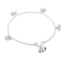 Silver-Plated Minimal Ghungroo Silver-Toned Anklet for Women & Girls
