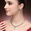 Elara Rhodium Necklace Set