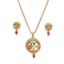 Gold Plated Stylish Pendent Set for Girls