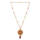 Gold-Plated Traditional Ethnic Stylish Moon Pendant Necklace for Women