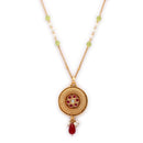 Gold-Plated Traditional Ethnic Stylish Moon Pendant Necklace for Women