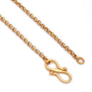 Gold-Plated Traditional Ethnic Stylish Moon Pendant Necklace for Women