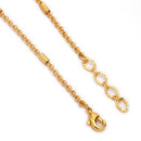 Gold-Plated Traditional Ethnic Floral & Moon Pendant Set for Women