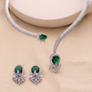 Emerald Green Stone Necklace Set