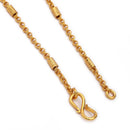 Gold Toned Brass Sunburst Teardrop Pendant Set for Women
