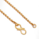 Gold-Plated Ethnic Floral & Moon Pendant Necklace for Women