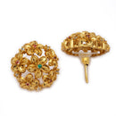 Gold Plated Brass Floral Pendant Set for Women & Girls