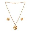 Gold Plated Traditional Pendent Set for Woman