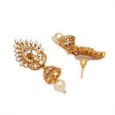 American Diamond Brass Gold Toned Pendent Set