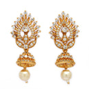 American Diamond Brass Gold Toned Pendent Set